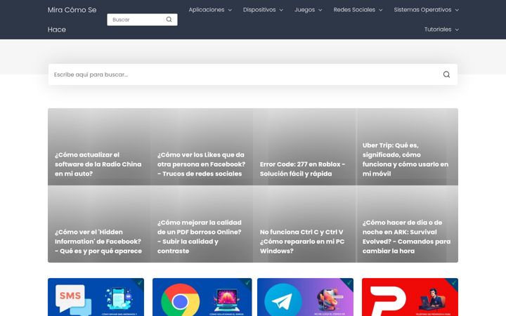 Screenshot of miracomosehace.com
