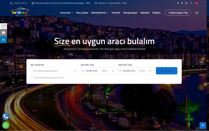 Screenshot of miracrentacar.com