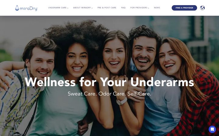 Screenshot of miradry.com