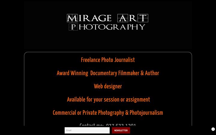 Screenshot of mirageartphotography.com