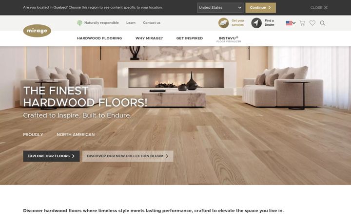 Screenshot of miragefloors.com