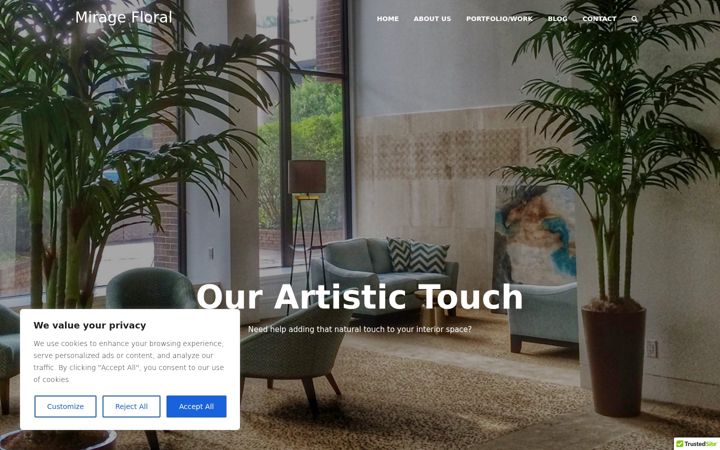 Screenshot of miragefloral.com