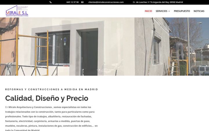 Screenshot of miraleconstrucciones.com