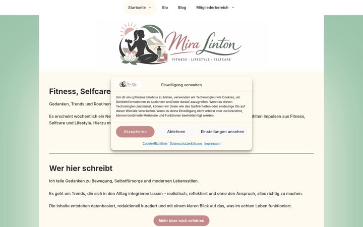 Screenshot of miralinton.com