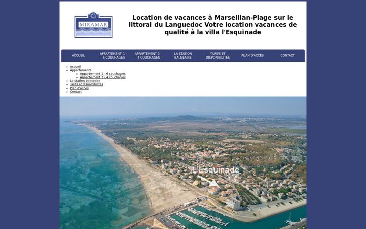 Screenshot of miramar-holiday.com