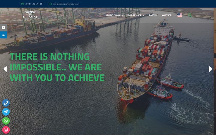 Screenshot of miramarshipsupply.com