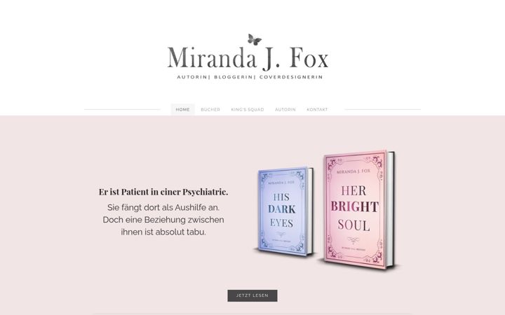 Skärmbild av mirandajfox.com