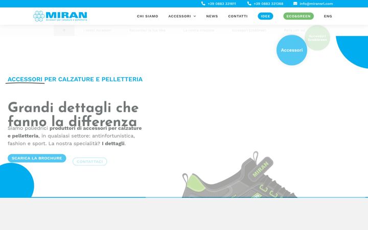 Screenshot stránky miransrl.com