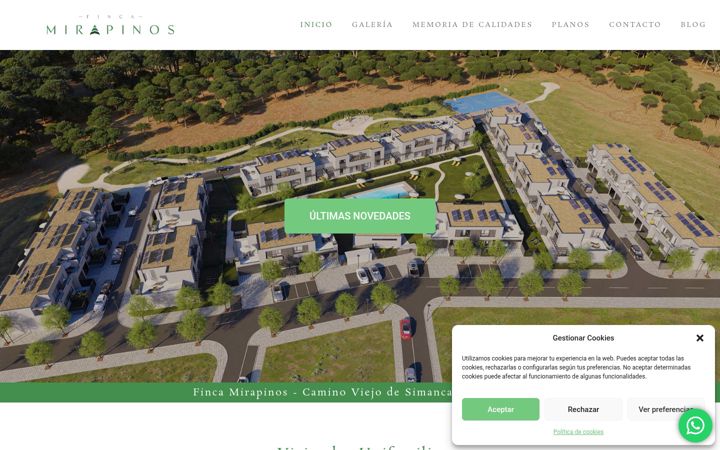 Screenshot of mirapinos.com