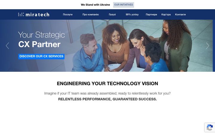 Screenshot of miratechgroup.com