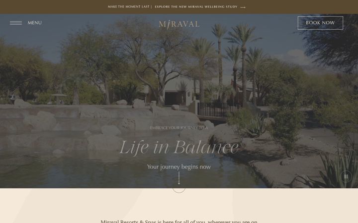 Screenshot of miravalresorts.com