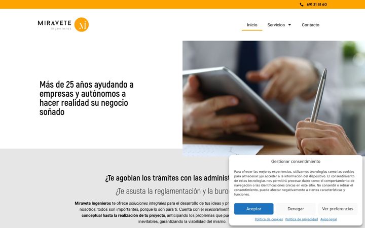 Screenshot of miraveteingenieros.com