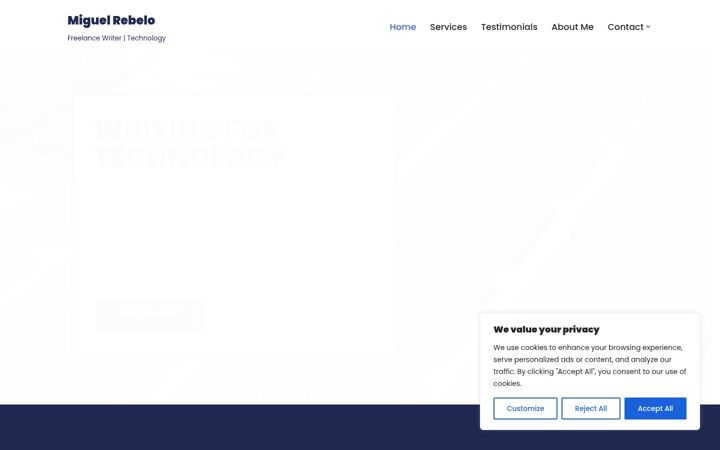 Screenshot of mirebelo.com