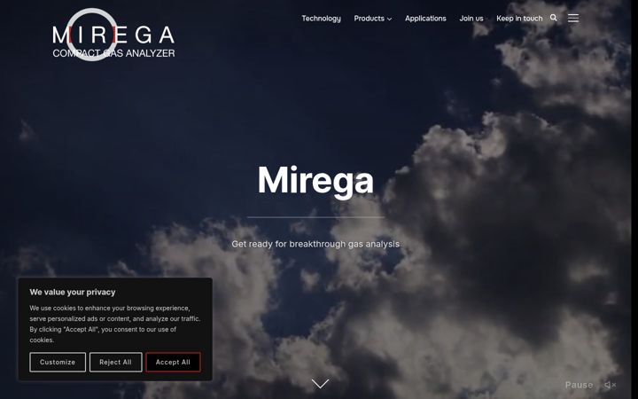 Screenshot of mirega.com