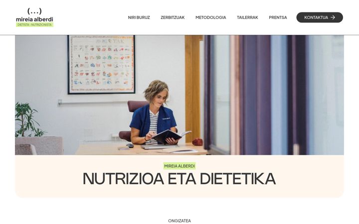 Screenshot of mireia-alberdi.eus