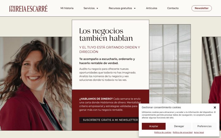 Screenshot ta' mireiaescarre.com