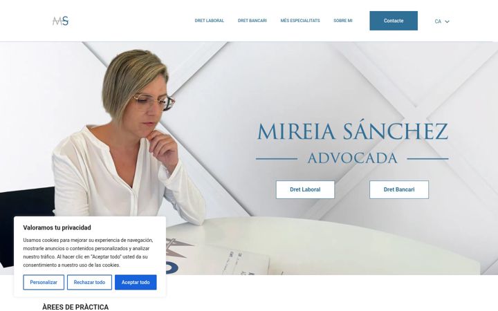 Screenshot of mireiasanchezadvocada.com
