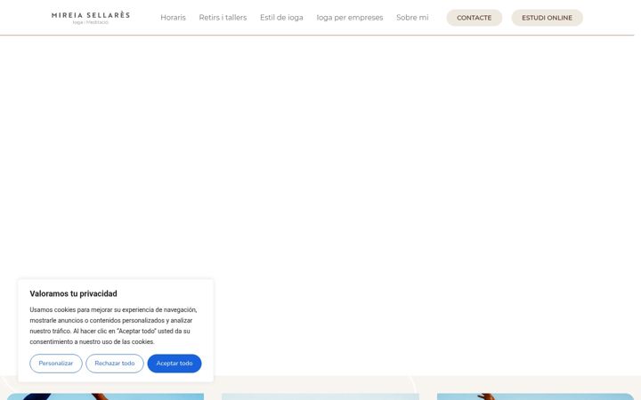 Screenshot of mireiasellaresyoga.com