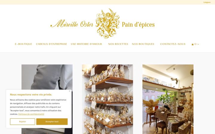 Screenshot of mireilleoster.com