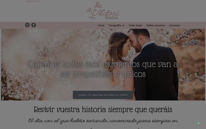 Screenshot of mireportajedebodanidori.com