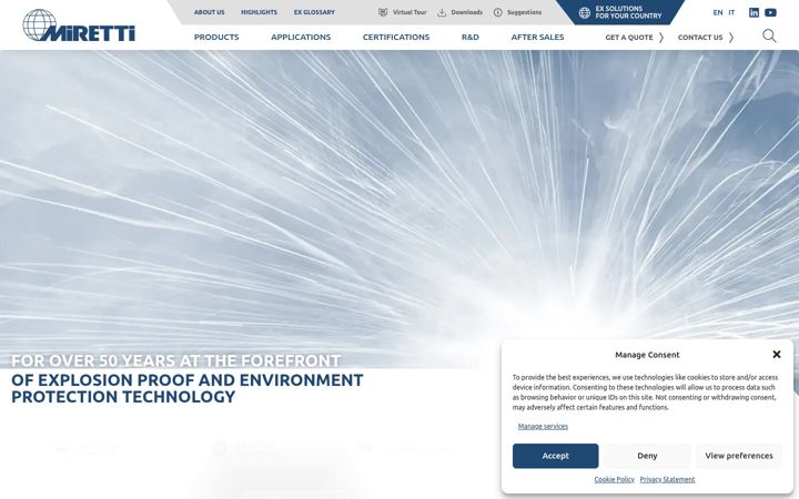 Screenshot of miretti.com