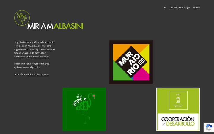Screenshot of miriamalbasini.com