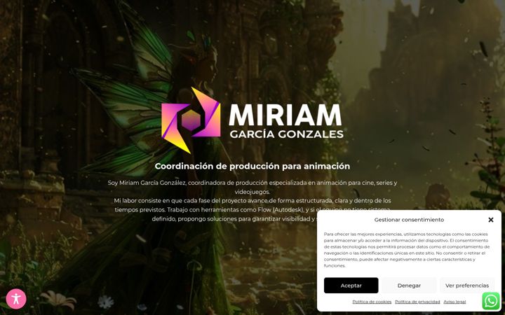 Screenshot of miriamanimation3d.com