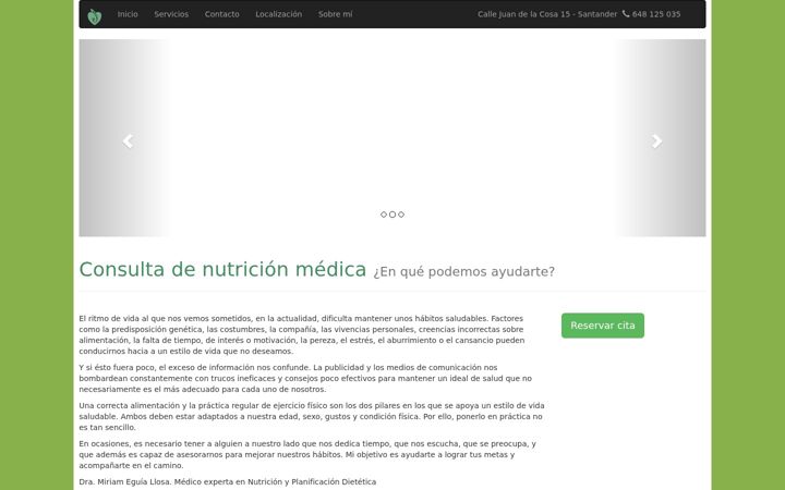 Screenshot of miriameguianutricion.com