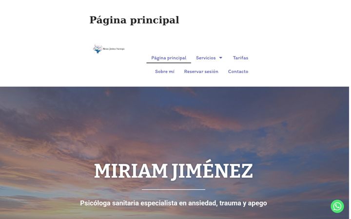 Screenshot of miriamjimenezpsicologia.com