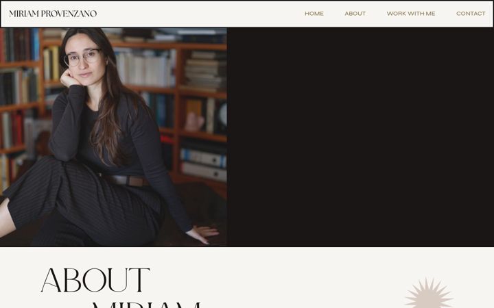 Screenshot of miriamprovenzano.com