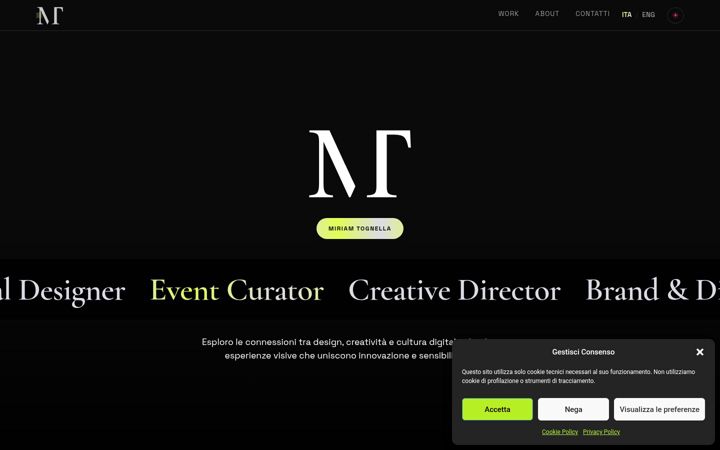Screenshot of miriamtognella.com