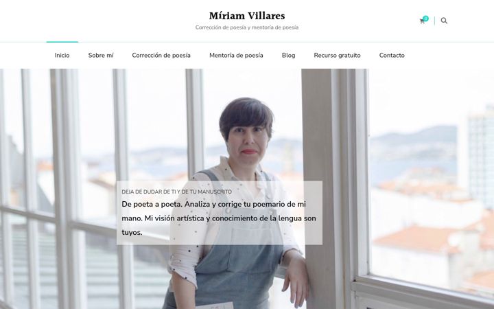 Screenshot of miriamvillares.com