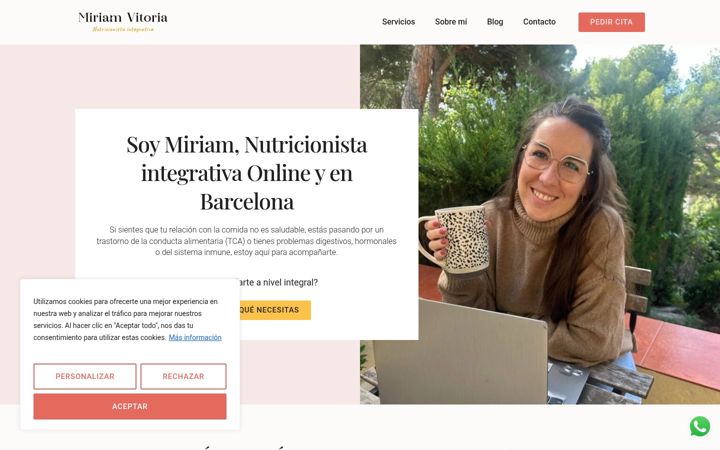 Screenshot of miriamvitoria.com