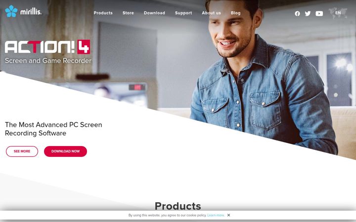 Screenshot of mirillis.com