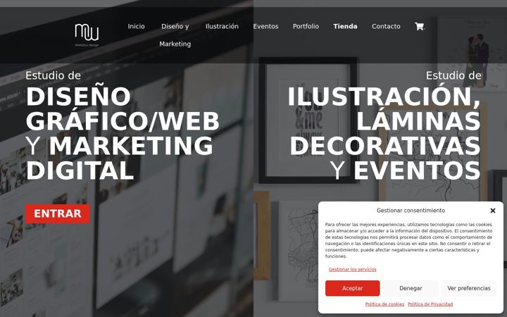 Screenshot of mirimebadesign.com