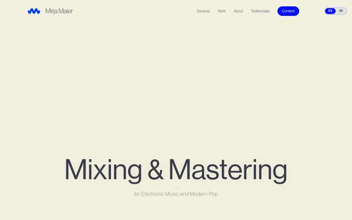 Screenshot of mirjamaier.com