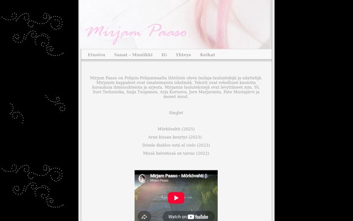 Screenshot of mirjampaaso.com