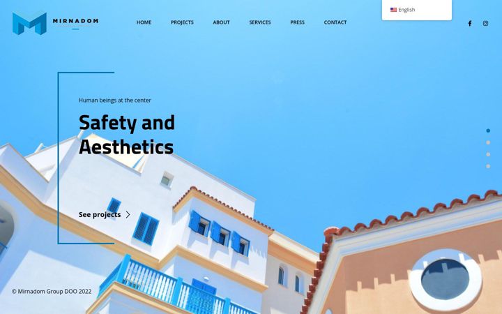 Screenshot of mirnadomgroup.com