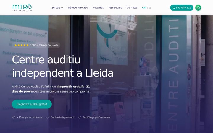 Screenshot of miroaudiologia.com