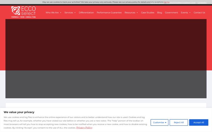 Screenshot of miroconsulting.com