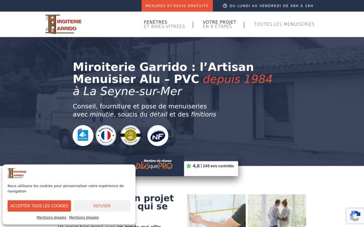 Screenshot of miroiterie-garrido.com