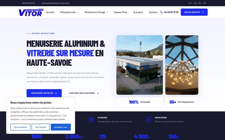 Screenshot of miroiterie-vitor.com