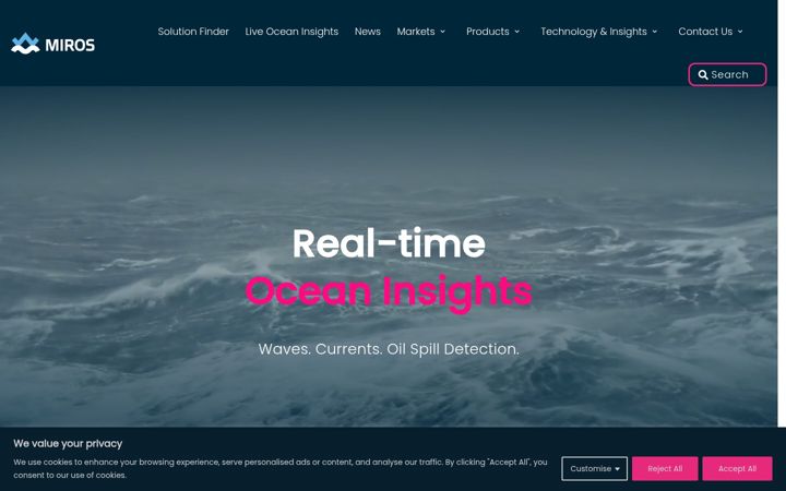 Screenshot of miros-group.com
