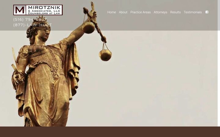 Screenshot of mirotzniklaw.com