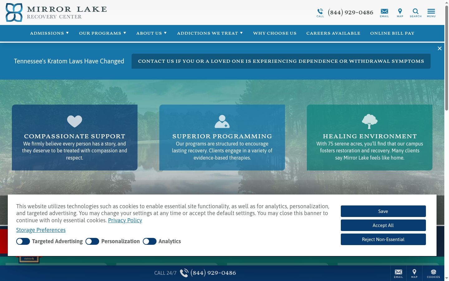 Screenshot of the consent banner shown before any interaction
