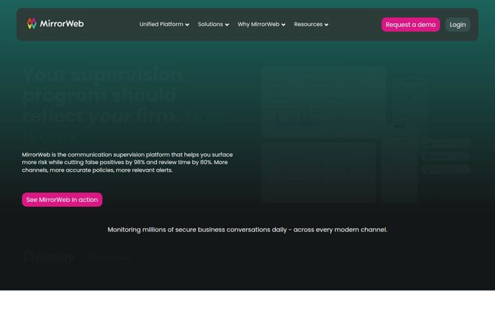 Snímek obrazovky mirrorweb.com