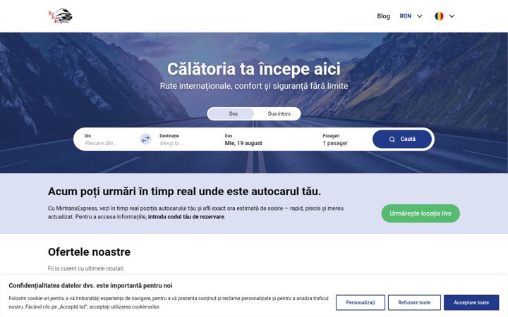 Screenshot of mirtrans-express.com