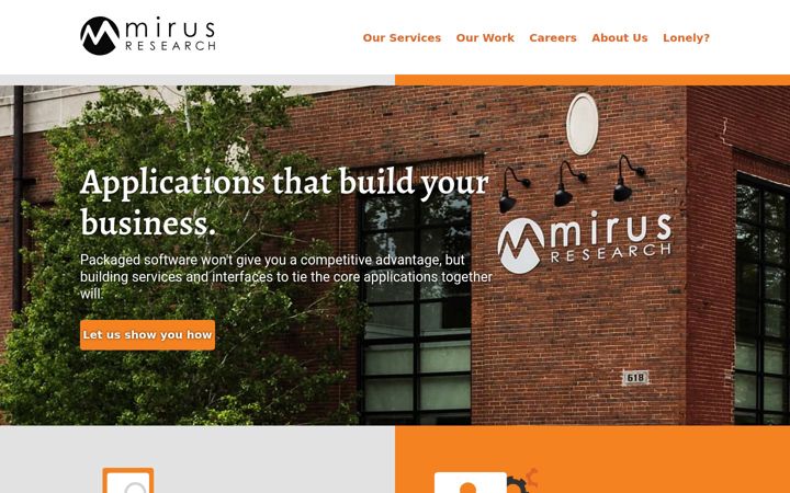 Screenshot of mirus.io