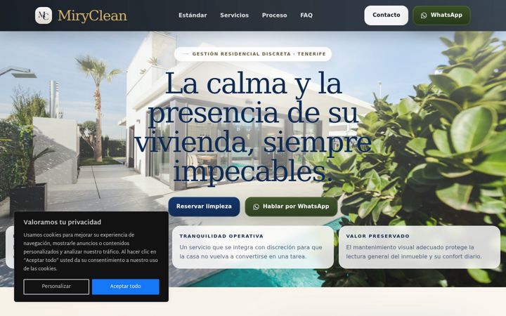 Screenshot of miryclean.com