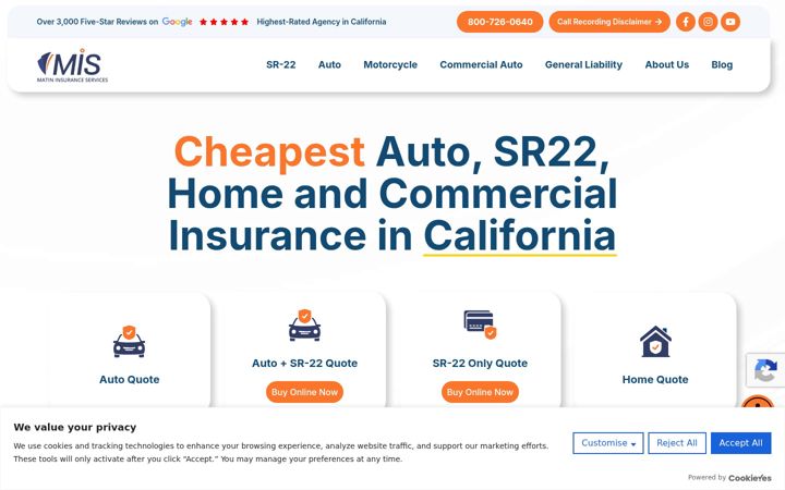 Screenshot of mis-insurance.com
